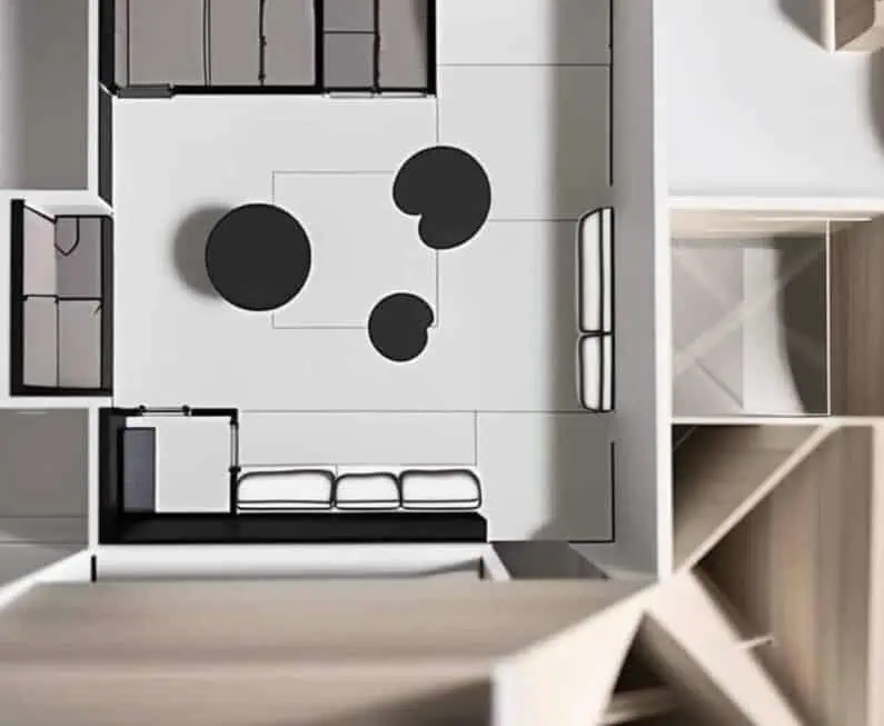 closeup of a floor plan 2D(1)