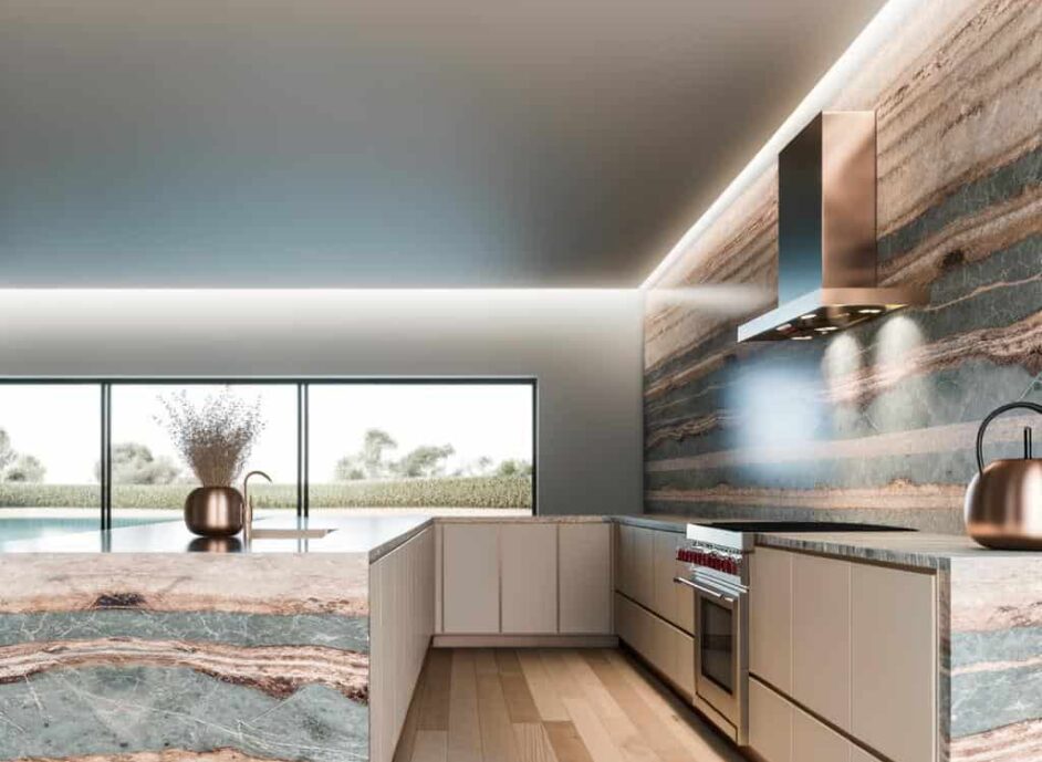 12 Inspiring Kitchens With Slab Backsplashes (15 photos)