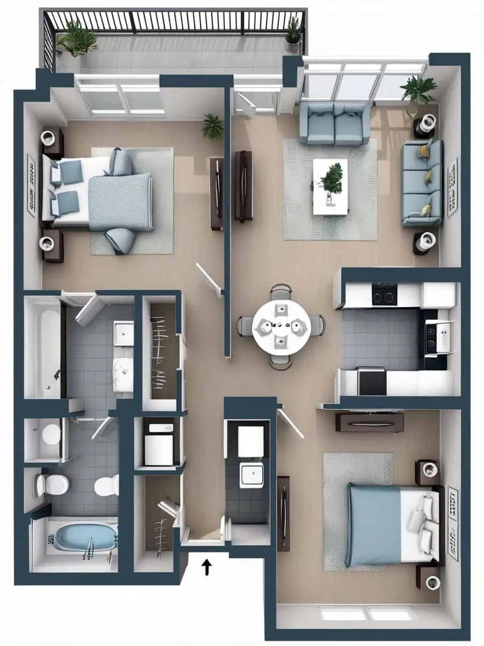 apartment floor plan 2d